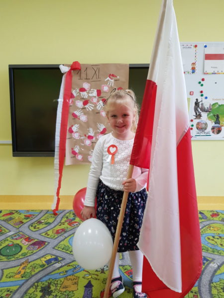Ania z flagą