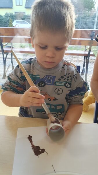 Kubuś pracuje na zajęciach