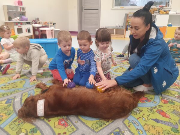 Zajęcia z dogoterapii.