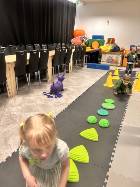 Pszczółki na tęczowym torze przeszkód