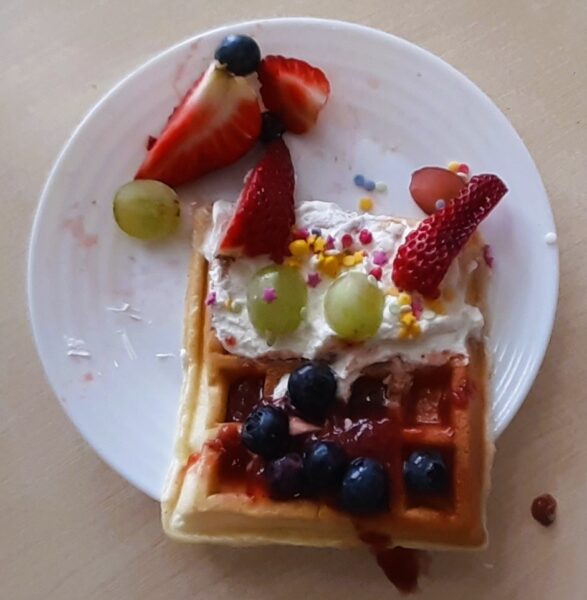 Oto gofrowo-owocowy Miś.