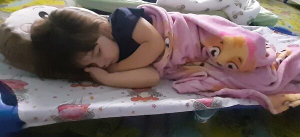 Miś w czasie popołudniowej relaksacji.