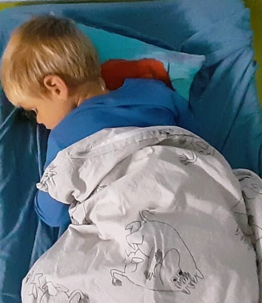 Miś w czasie popołudniowej relaksacji.