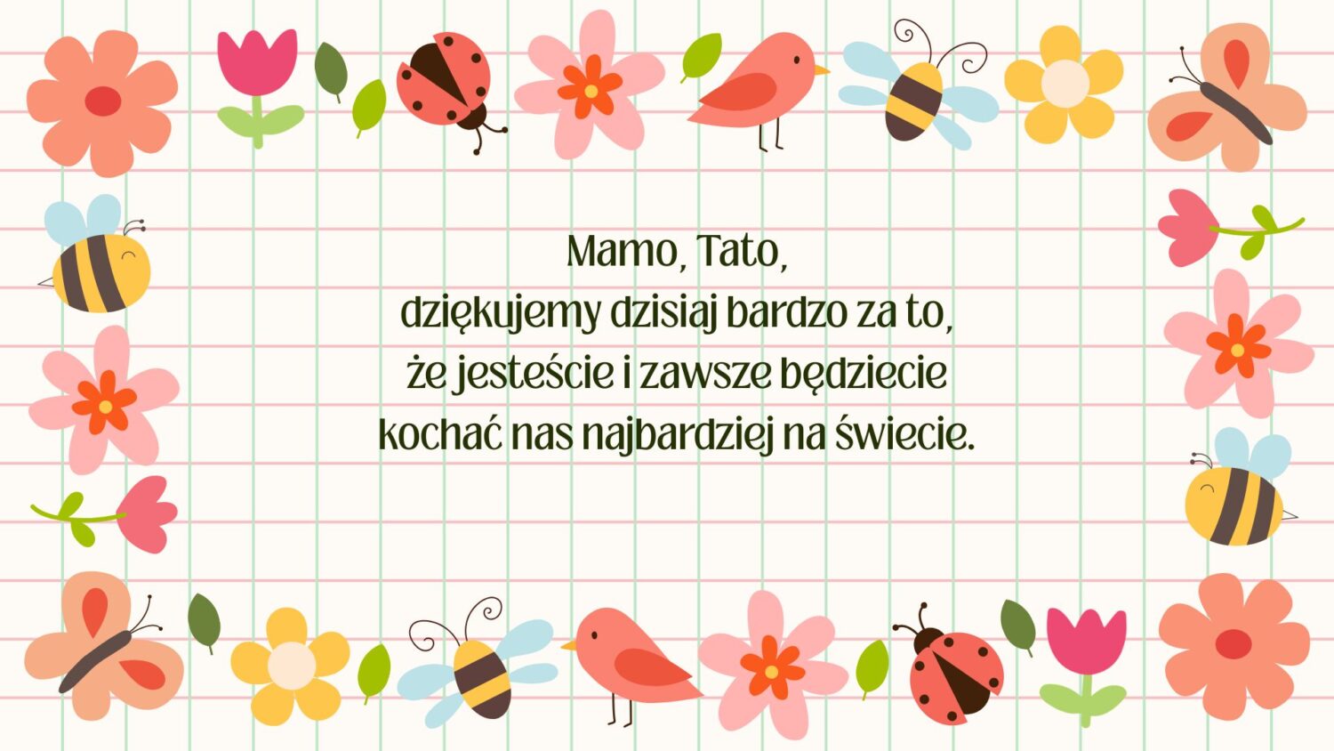 Podziękowania dla rodziców
