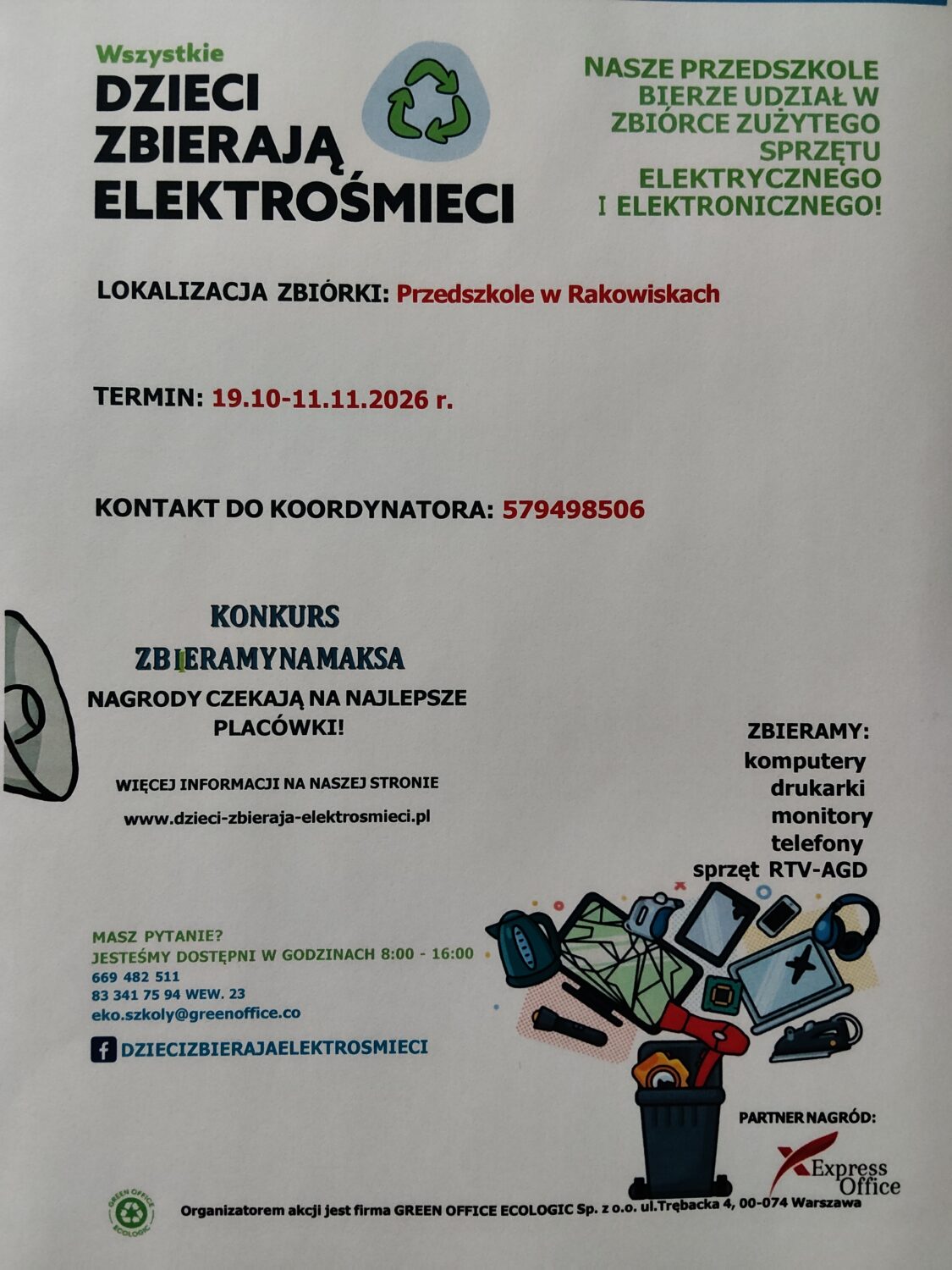 dzieci zbierają elektrośmieci